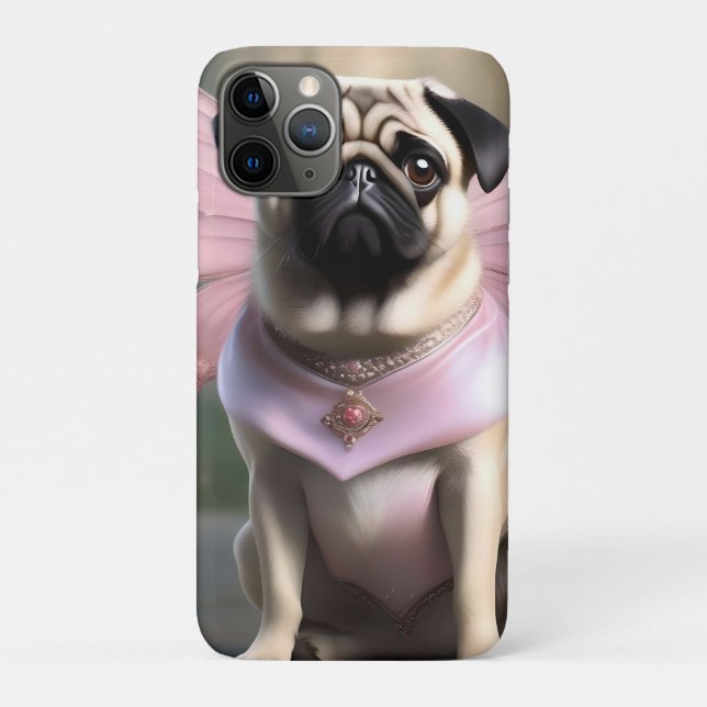 Capa Para iPhone 11 Pro Royal Pug: A Princesa Fada dos Reinos Encantados (Verso)