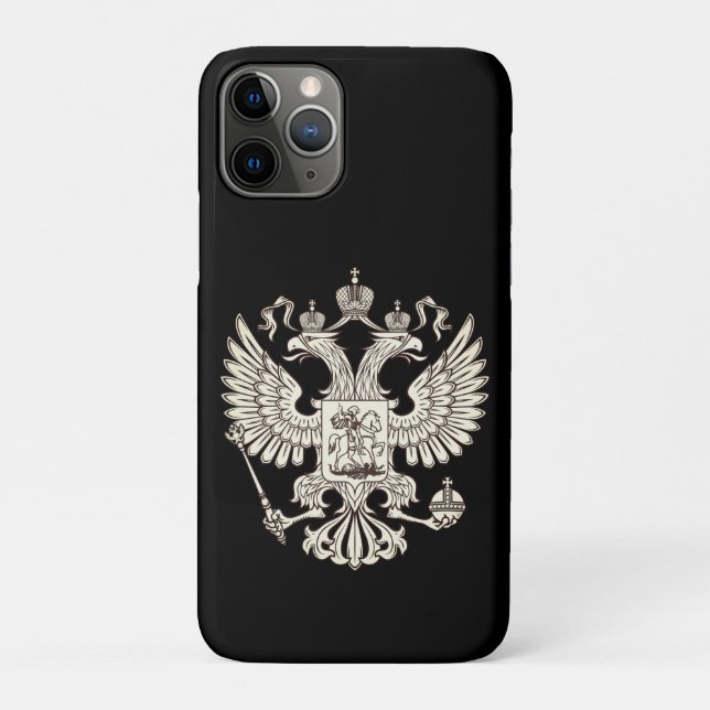 Capa Para iPhone 11 Pro Rússia casaco de armas - versão branca (Verso)