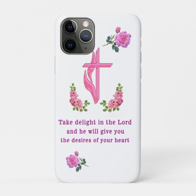 Capa Para iPhone 11 Pro Salmos 37:4 (Verso)