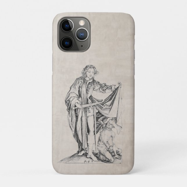 Capa Para iPhone 11 Pro Santo Martin com um mendigo (Verso)