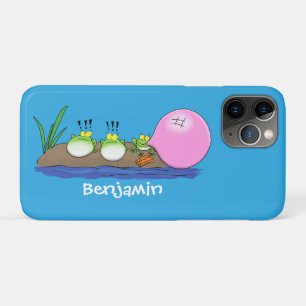 Capa Para iPhone 11 Pro Sapos engraçados bonitos ilustração de desenho ani