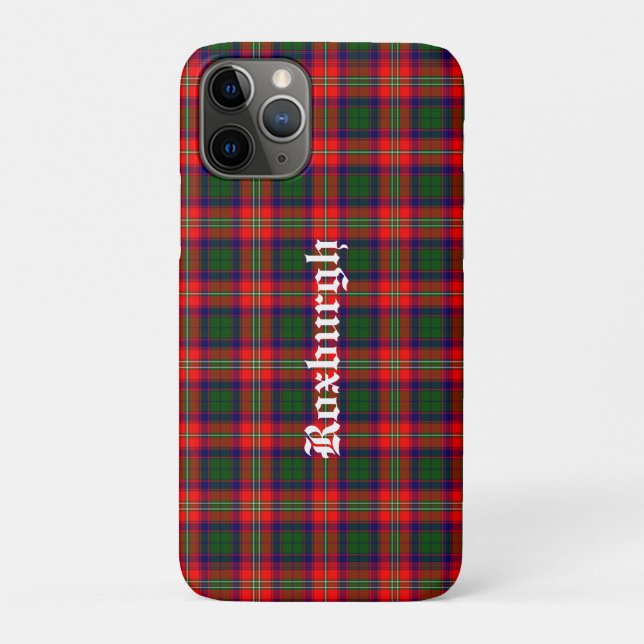 Capa Para iPhone 11 Pro Scotland Roxburgh District Tartan Personalizado (Verso)