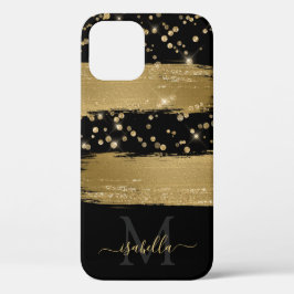Capa Para iPhone 11 Pro Script Brilhante Dourado Brilhante De Lâmpada Pret