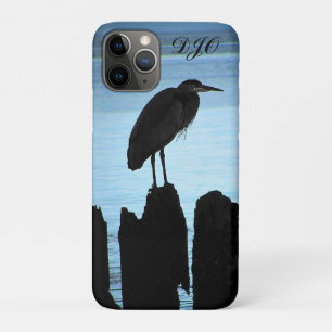 Capa Para iPhone 11 Pro Seaside Heron Silhouette