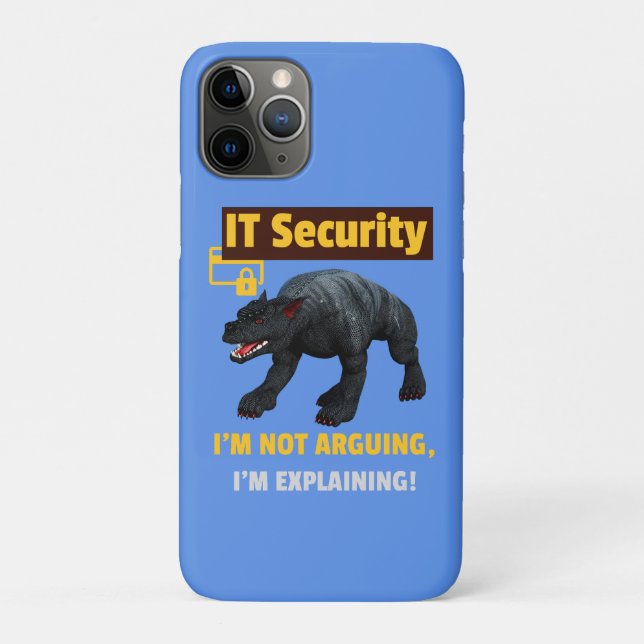 Capa Para iPhone 11 Pro Segurança de TI Divertida Explicando Humor de Tecn (Verso)