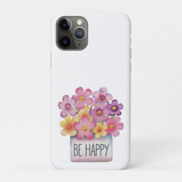Capa Para iPhone 11 Pro Seja feliz