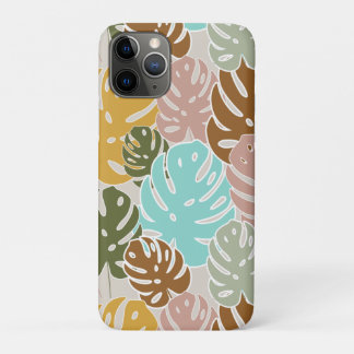 Capa Para iPhone 11 Pro Selva de monstera colorida