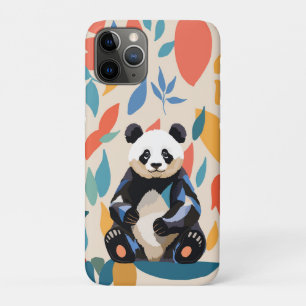 Capa Para iPhone 11 Pro Sentado Colorido Matisse Do Urso De Panda Inspirad