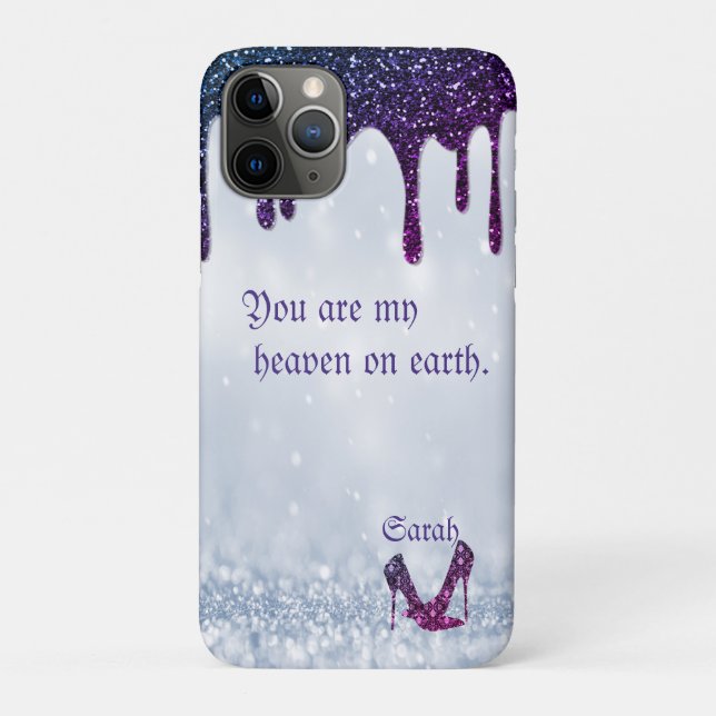 Capa Para iPhone 11 Pro Sequências roxas (Verso)