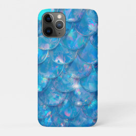 Capa Para iPhone 11 Pro Sereia Azul Brilhante Impressão