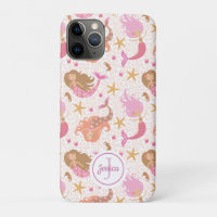 Sereia, Cute, Rosa, Monograma Menino