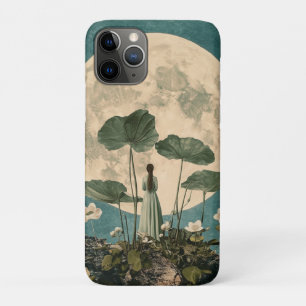 Capa Para iPhone 11 Pro Serenidade lunar - Cena de Lotus Vintage