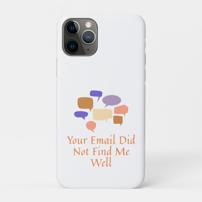 Capa Para iPhone 11 Pro Seu E-mail Não Me Encontrou Bem (Verso)
