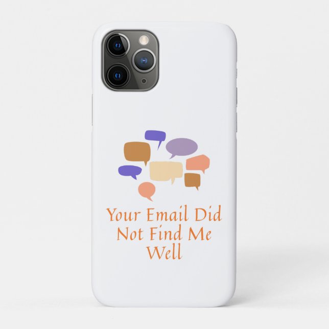Capa Para iPhone 11 Pro Seu e-mail não me encontrou bem (Verso)