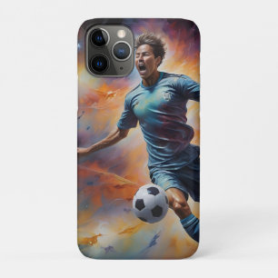 Capa Para iPhone 11 Pro Shot Soccer da Nebulosa Espacial
