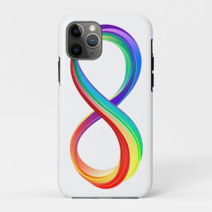 Capa Para iPhone 11 Pro Símbolo de Infinidade Arco-Íris em Camadas
