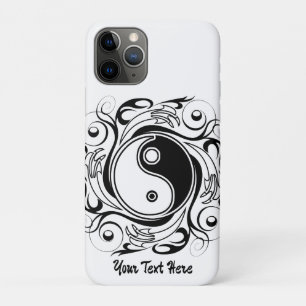 Capa Para iPhone 11 Pro Símbolo Yin & Yang Preto e Branco Estilo Tatuagem