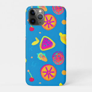 Capa Para iPhone 11 Pro Simfonia de Frutas Neon Coloridas