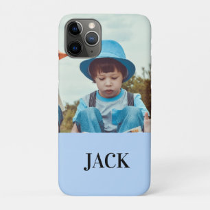 Capa Para iPhone 11 Pro simples texto de natal mínimo adicione sua foto