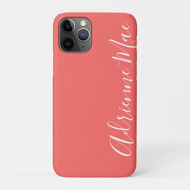 Capa Para iPhone 11 Pro Simplesmente Trendy Personalised Coral (Verso)