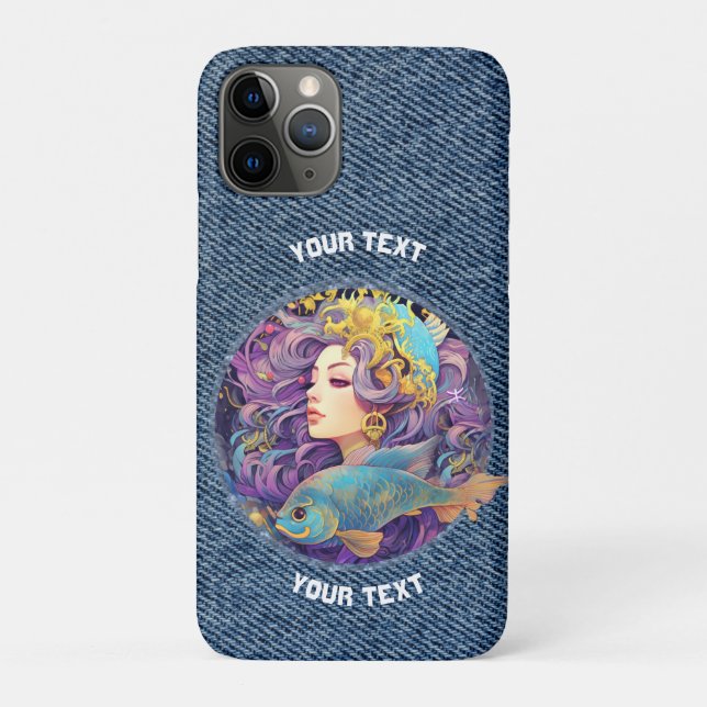 CAPA PARA iPhone 11 PRO SINAL ZODIAC DE PEIXES PERSONALIZADOS (Verso)
