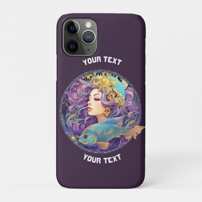 CAPA PARA iPhone 11 PRO SINAL ZODIAC DE PEIXES PERSONALIZADOS (Verso)