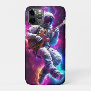 Capa Para iPhone 11 Pro Sinfonia do Void Astronauta Neon Cyberpunk