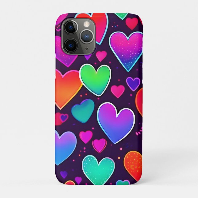 Capa Para iPhone 11 Pro Sinfonia Neon Heart (Verso)