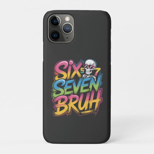 Capa Para iPhone 11 Pro six seven bruh (Verso)