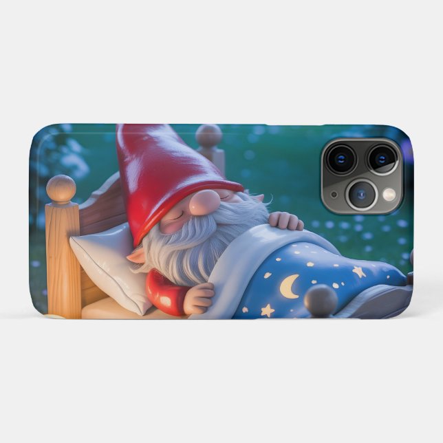 Capa Para iPhone 11 Pro Sleeping Gnome in Nighttime Garden (Verso (horizontal))