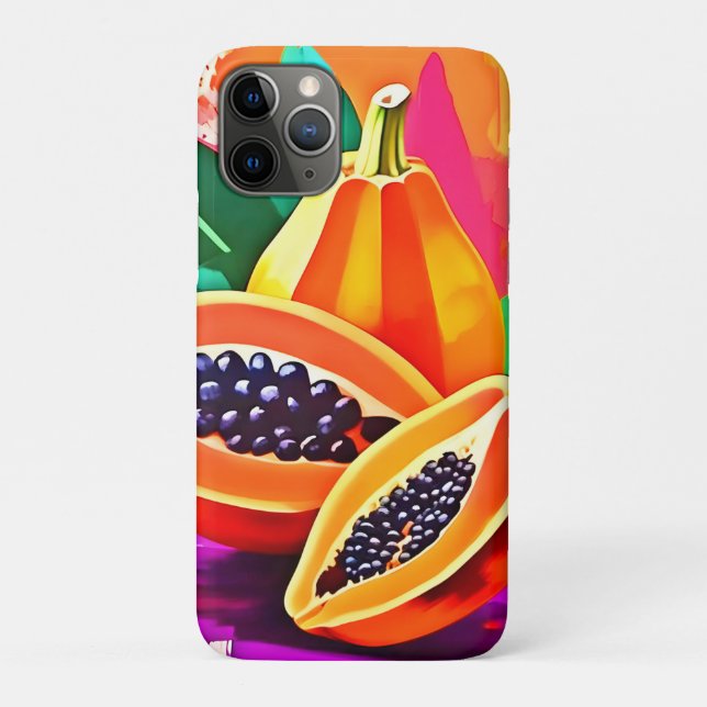 Capa Para iPhone 11 Pro Sliced Papaya Pop Art (Verso)