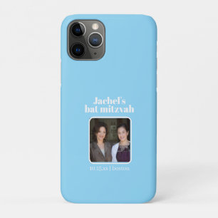 Capa Para iPhone 11 Pro Soft Blue Bold Tipografia Bat Mitzvah