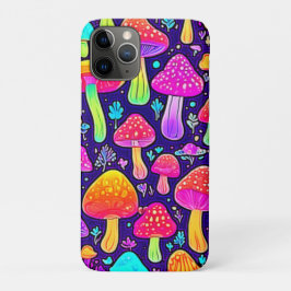 Capa Para iPhone 11 Pro Soft Neon: Patch do Cogumelo de Cartoon
