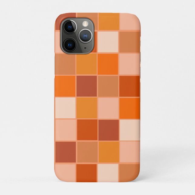 Capa Para iPhone 11 Pro Sombras de Praças Laranja (Verso)