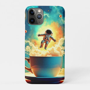 Capa Para iPhone 11 Pro Sonho de café astronauta