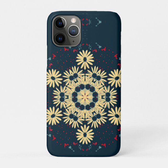 Capa Para iPhone 11 Pro Sonhos de Margarida Mandala (Verso)