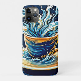 Capa Para iPhone 11 Pro Splash Oceânico de Café