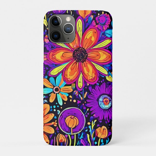 Capa Para iPhone 11 Pro Spooky Floral Art (Verso)