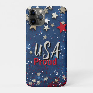 Capa Para iPhone 11 Pro Star Spanged EUA Orgulhoso