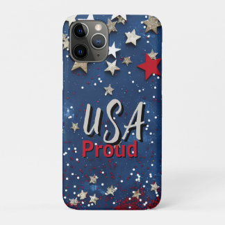 Capa Para iPhone 11 Pro Star Spanged EUA Orgulhoso