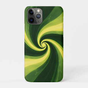 Capa Para iPhone 11 Pro Suavimentos verdes e amarelos