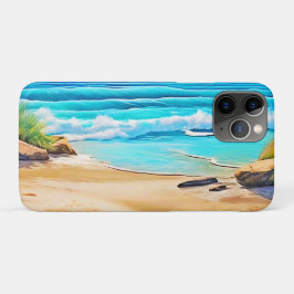 Capa Para iPhone 11 Pro Sunny Beach Waves Design