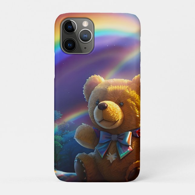 Capa Para iPhone 11 Pro Sunshine Rainbow Teddy Bear Wonderland (Verso)