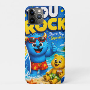 Capa Para iPhone 11 Pro Superstar do Dia de Praia Amigos Monstros Colagem