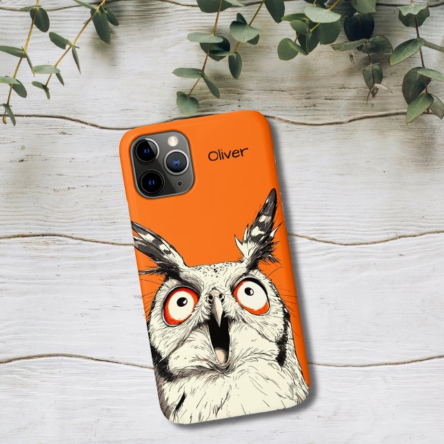 Capa Para iPhone 11 Pro Surprised Owl (Criador carregado)