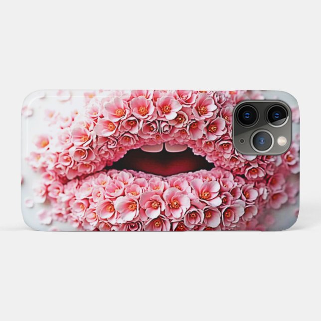 Capa Para iPhone 11 Pro Sweet Bloom Lábios Art (Verso (horizontal))