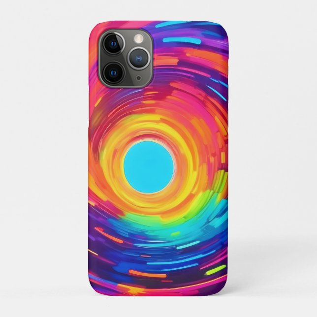 Capa Para iPhone 11 Pro Swirling Vortex Abstrato Art (Verso)