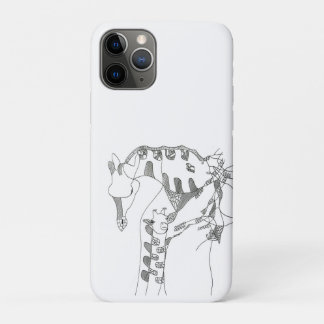 Capa Para iPhone 11 Pro Tapeçarias de pau abstratas em preto e branco na p