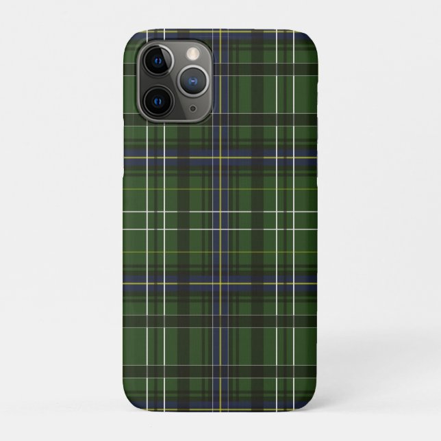 Capa Para iPhone 11 Pro Tartan em verde (Verso)