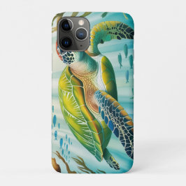 Capa Para iPhone 11 Pro Tartaruga Pintada